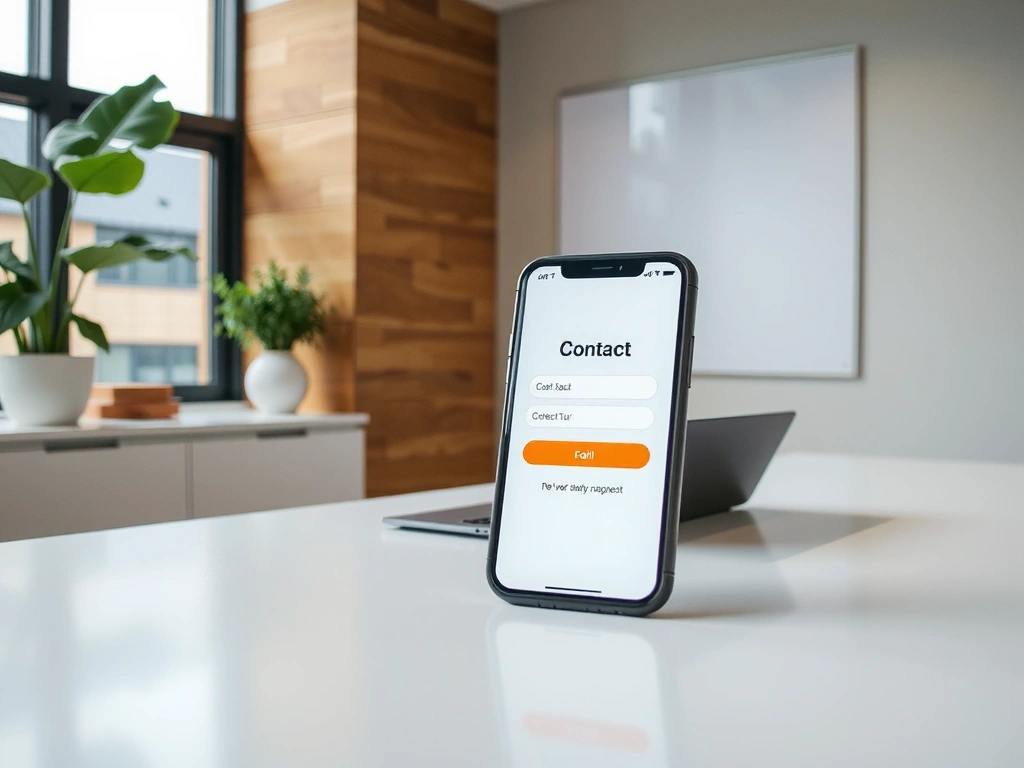 Stanowisko pracy z formularzem kontaktowym